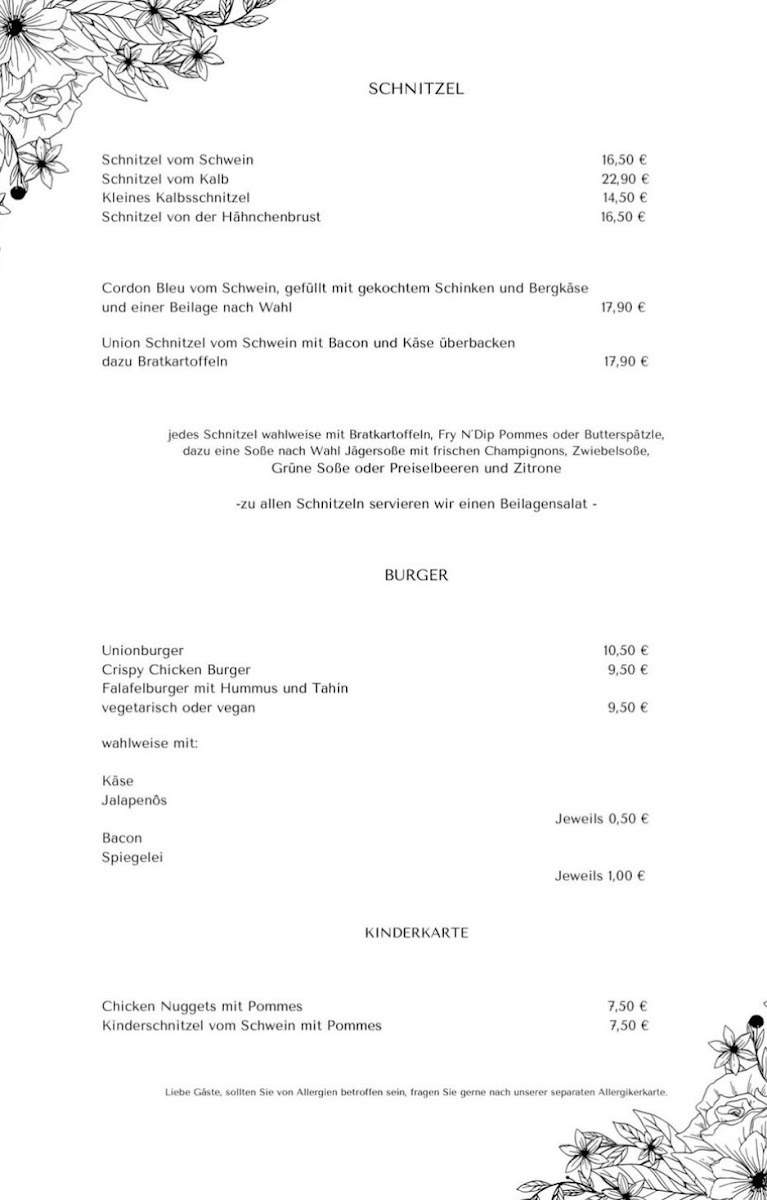 Menu Speisegaststatte Union Niederrad-1